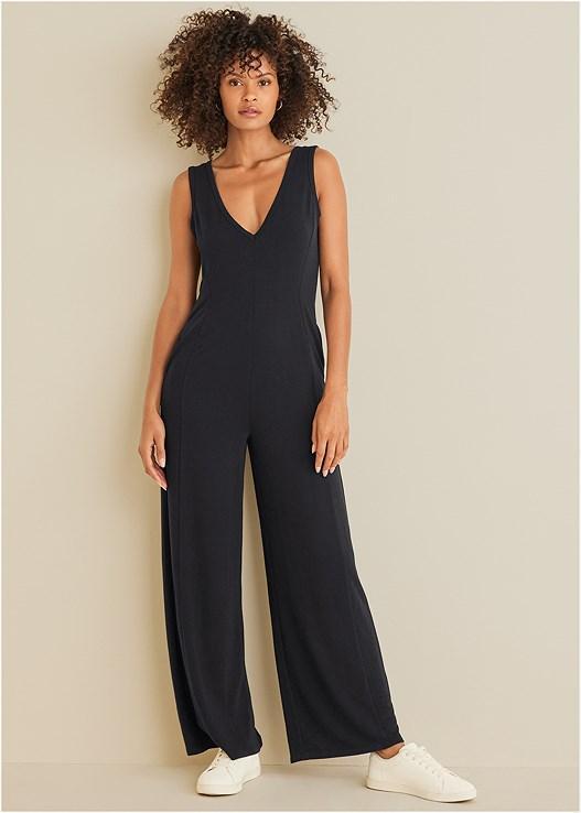 Relaxed V-Neck Jumpsuit Product Image