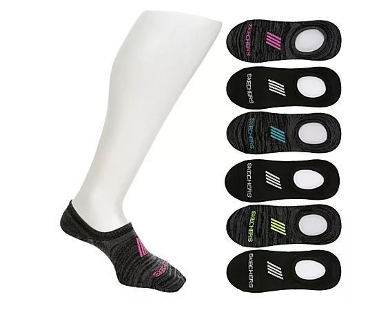 Skechers Womens No Show Socks 6 Pairs Product Image