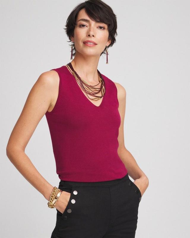 Women's V-Neck Sweater Tank Product Image