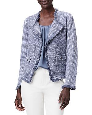 Nic+Zoe Fringe Mix Knit Pocket Blazer Product Image