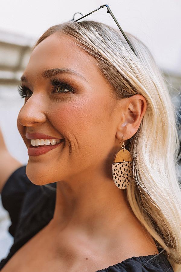 Candid Take Cheetah Print Earrings Product Image