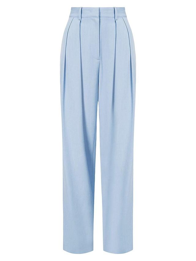 Womens Luisa Pleated Wide-Leg Pants Product Image