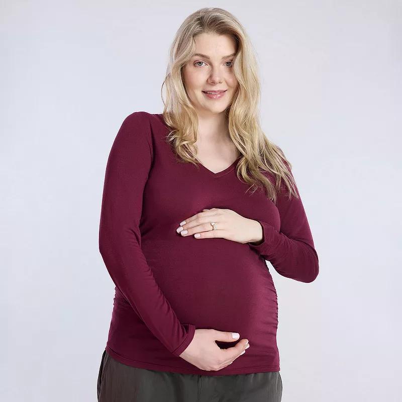 Maternity Motherhood Side Ruched Tee, Womens Product Image