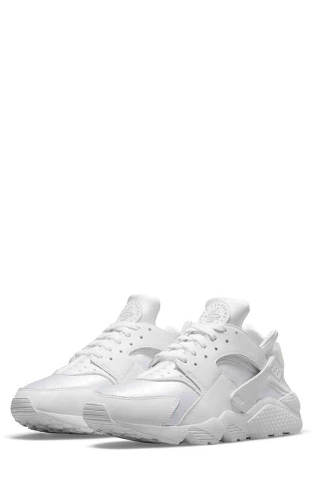 Men's Air Huarache Casual Sneakers From Finish Line In White/pure Platinum/white Product Image