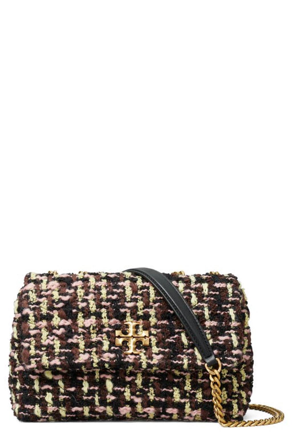 Small Kira Tweed Convertible Shoulder Bag In Black Product Image