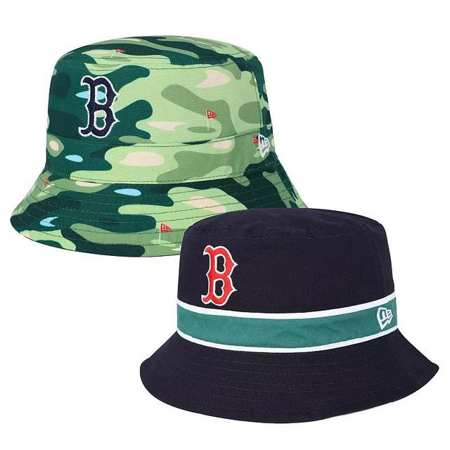 Mens New Era Boston Red Sox Reverse Bucket Hat Blue Product Image