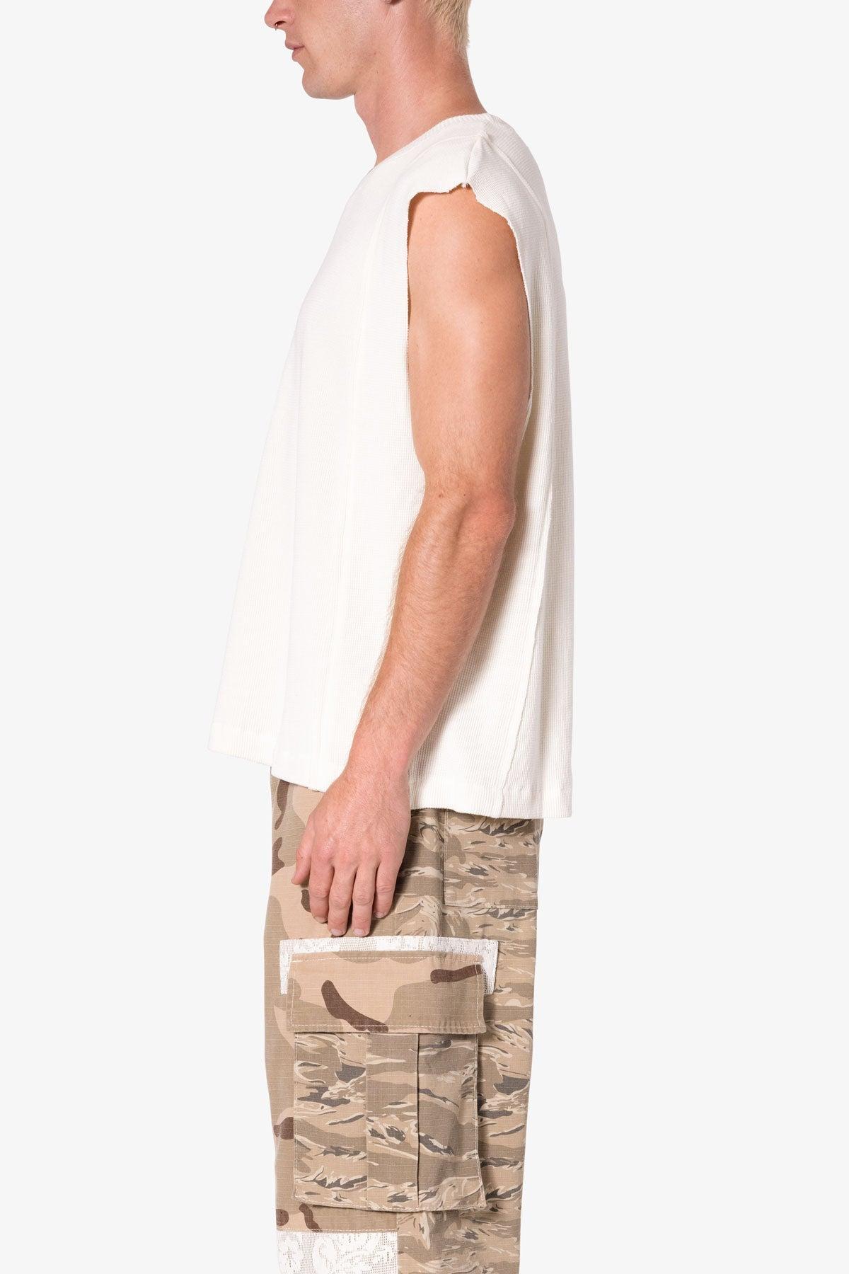 Paneled Knit Tank - Cream Product Image