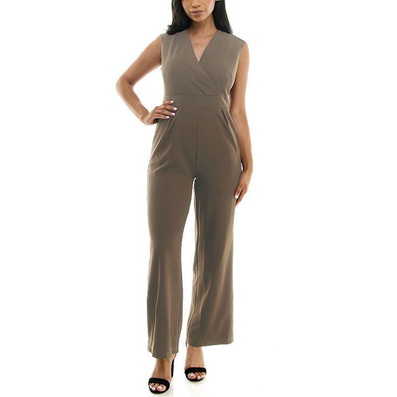 Womens Nina Leonard Surplice Jumpsuit product image