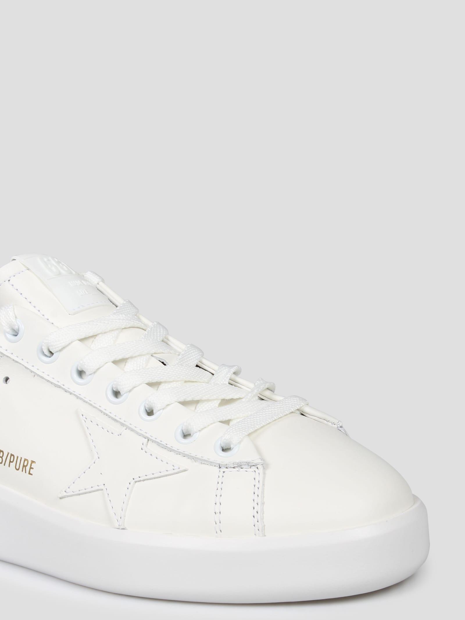 GOLDEN GOOSE Pure Star Sneakers Silver In White Product Image