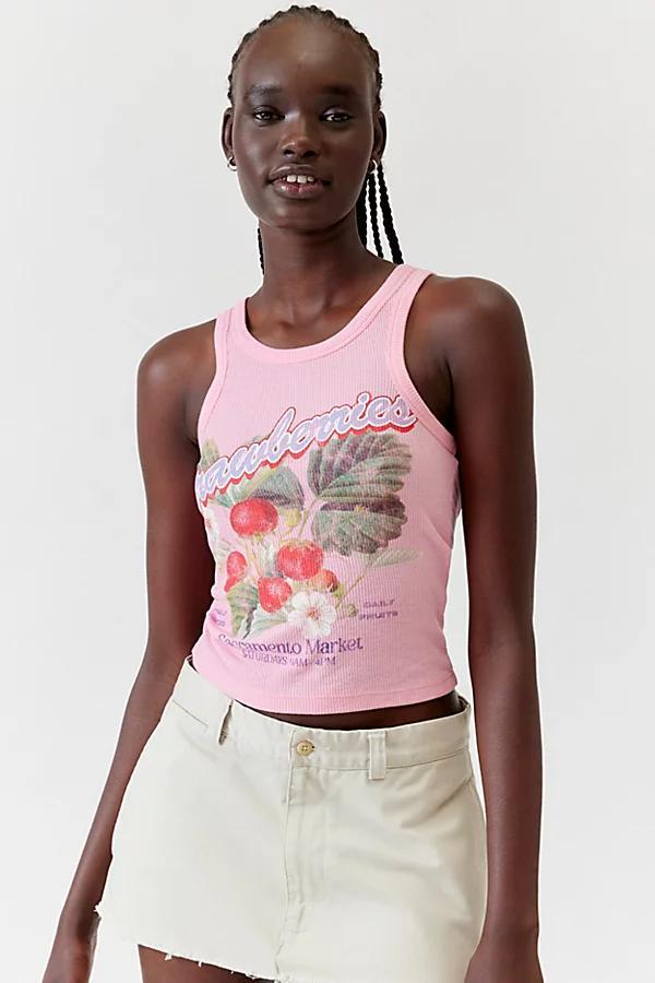 Fruit Graphic Ribbed Tank Top Womens at Urban Outfitters Product Image