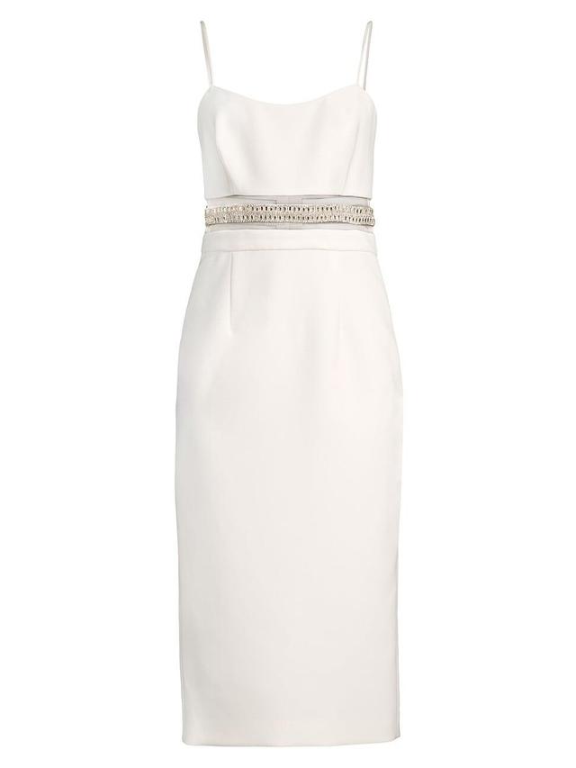 Womens Charlotte Crystal-Embellished Midi-Dress Product Image