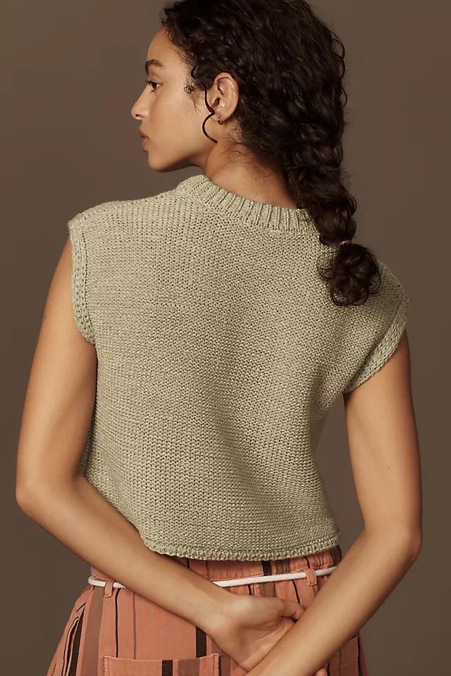 Flat White Tana Sweater Vest Product Image