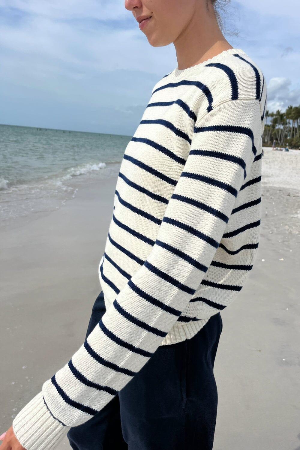 Martha Cotton Thin Stripe Sweater Product Image