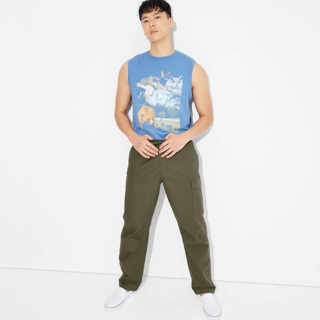 Mens Crewneck Tank Top - Original Use Blue L Product Image