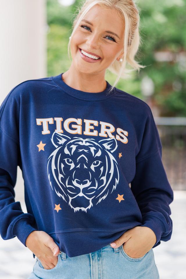 Go Tigers Navy Graphic Sweatshirt Female Product Image