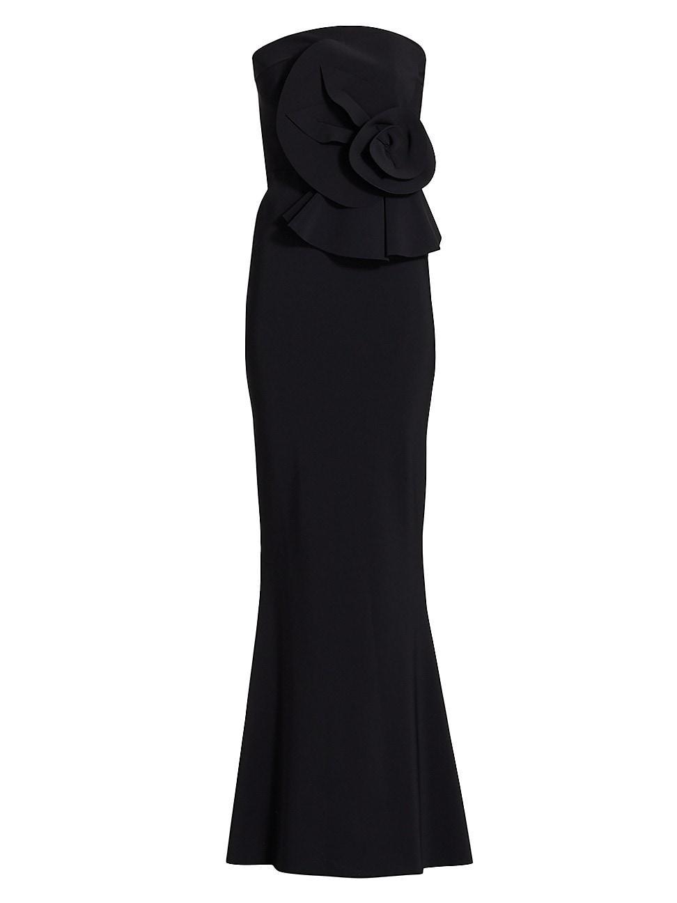 Womens Hebe Strapless Ruffle Gown product image