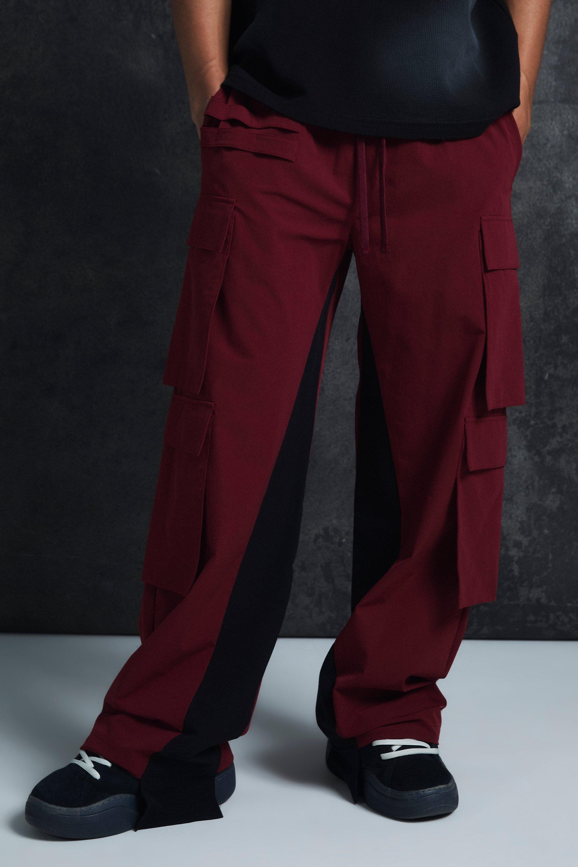 Trippie Redd Elasticated Waist Relaxed Technical Stretch Cargo Pants | boohooMAN USA product image