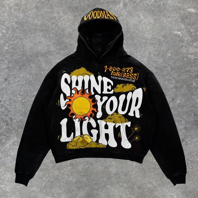 Mental Health Matters Shine Your Light Graphic Oversized Hoodie Product Image