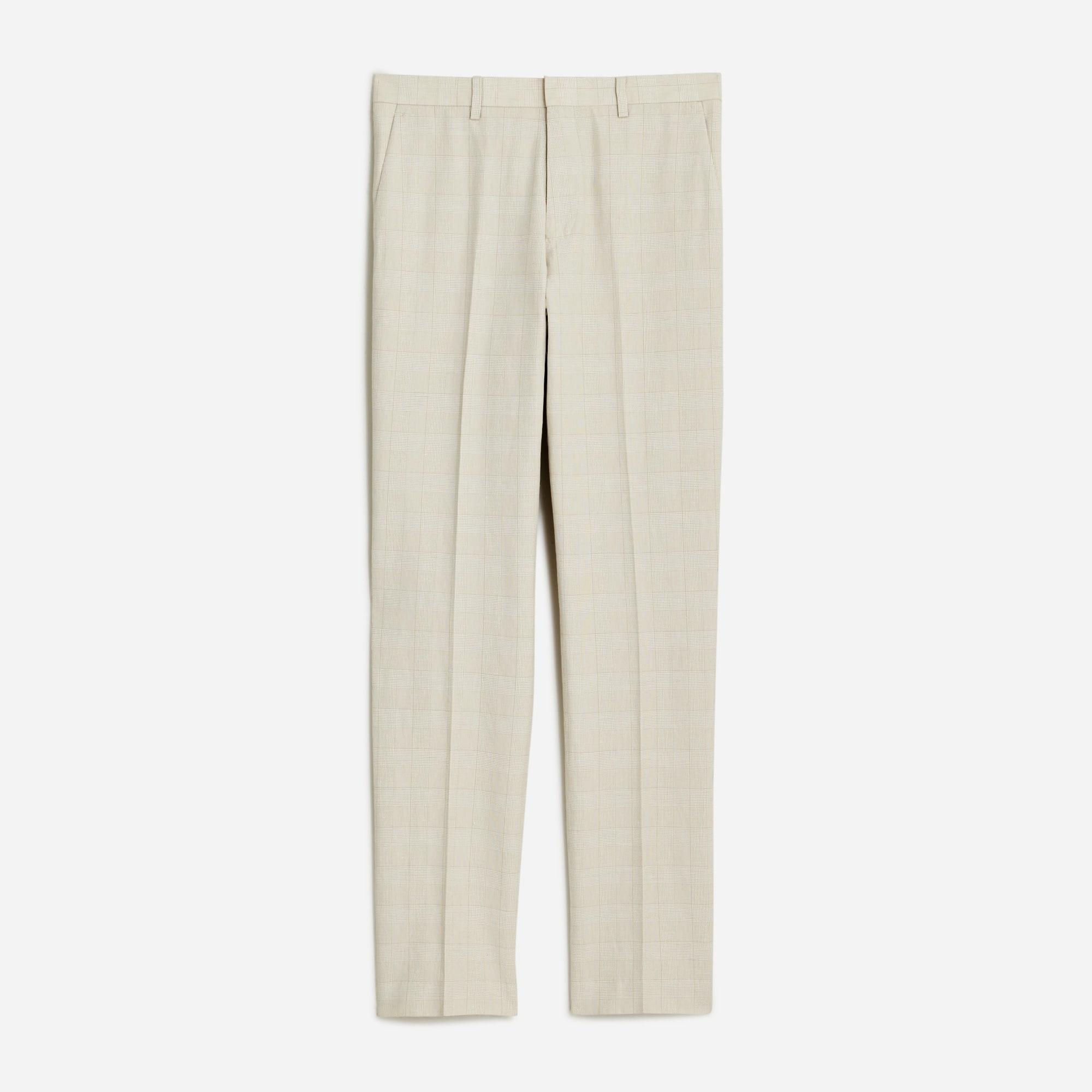 Ludlow Slim-fit unstructured suit pant in Irish cotton-linen blend Product Image