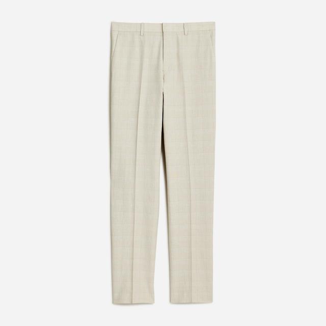 Ludlow Slim-fit unstructured suit pant in Irish cotton-linen blend Product Image