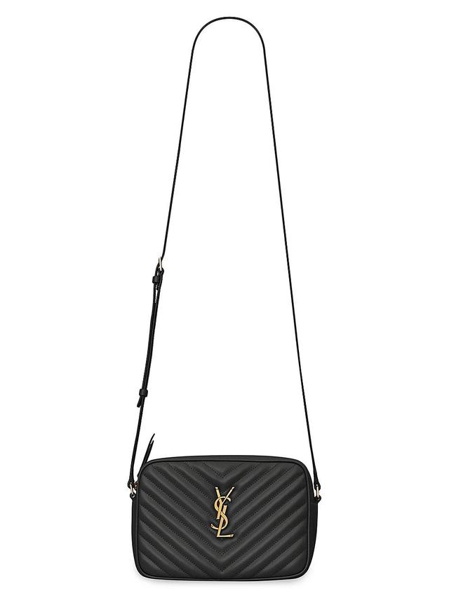 Saint Laurent - Lou Ysl-logo Quilted-leather Cross-body Bag - Womens - Black Product Image