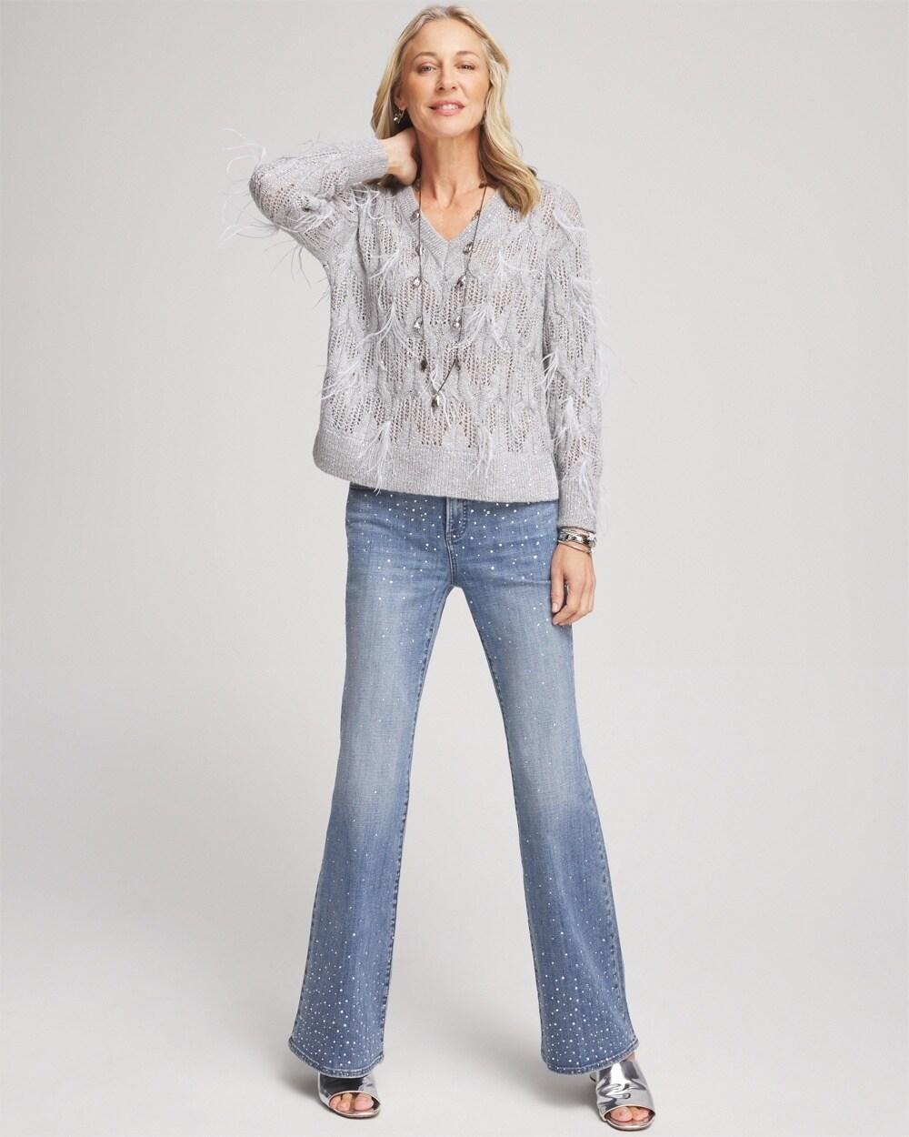 Women's Feathered Pullover Sweater Product Image