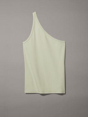 Cotton Contour Rib One Shoulder Top Product Image