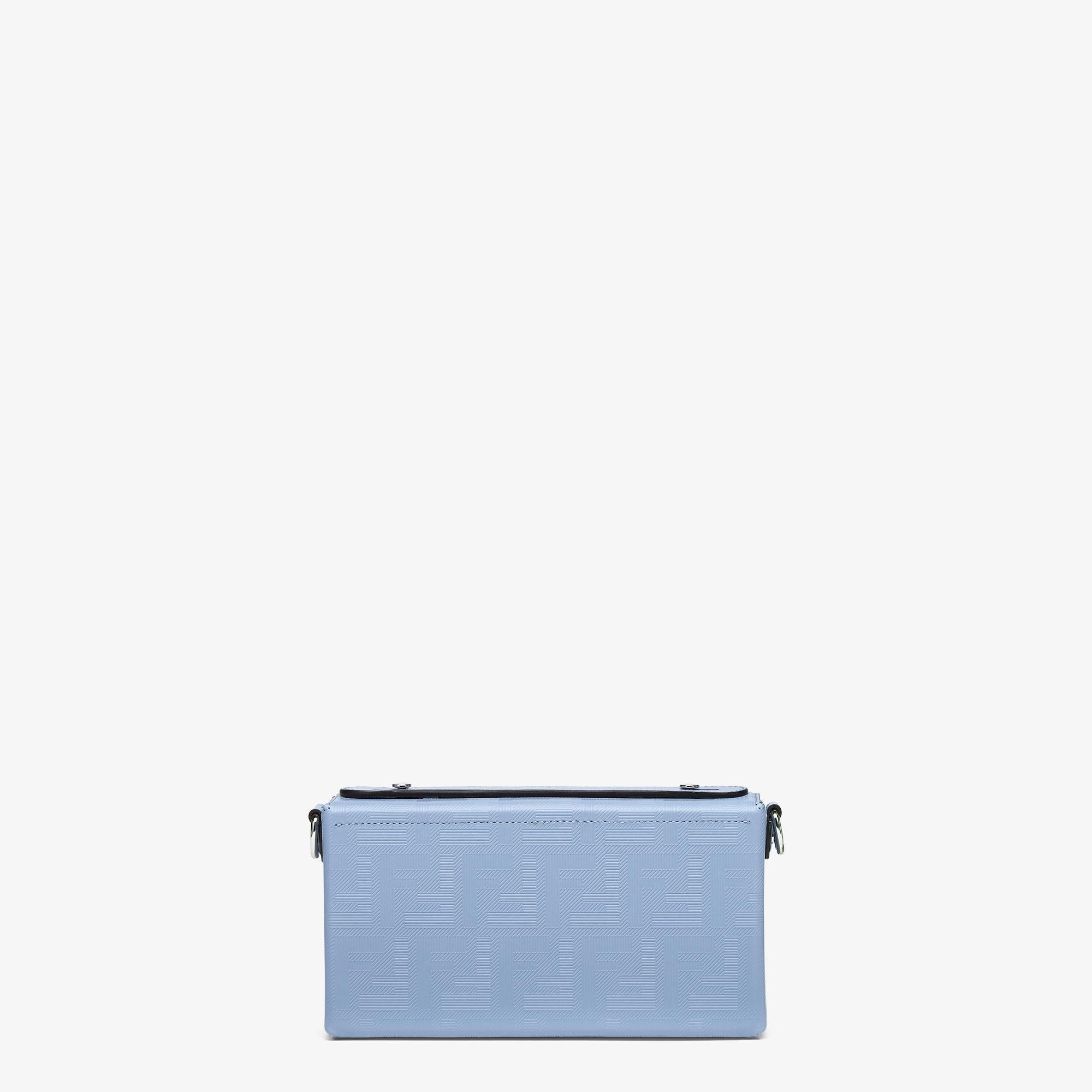 Soft Trunk BaguetteSky blue leather bag Product Image