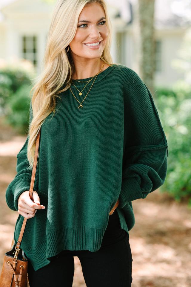 Give You Joy Emerald Green Dolman Sweater Female Product Image