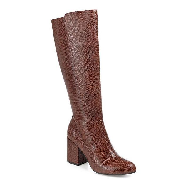 Journee Collection Tavia Womens Faux Snakeskin Knee-High Boots Product Image