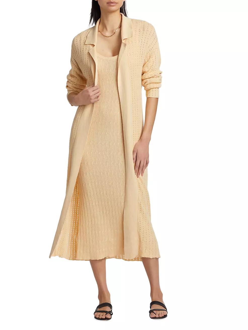 Cotton & Hemp Knit Midi-Dress Product Image