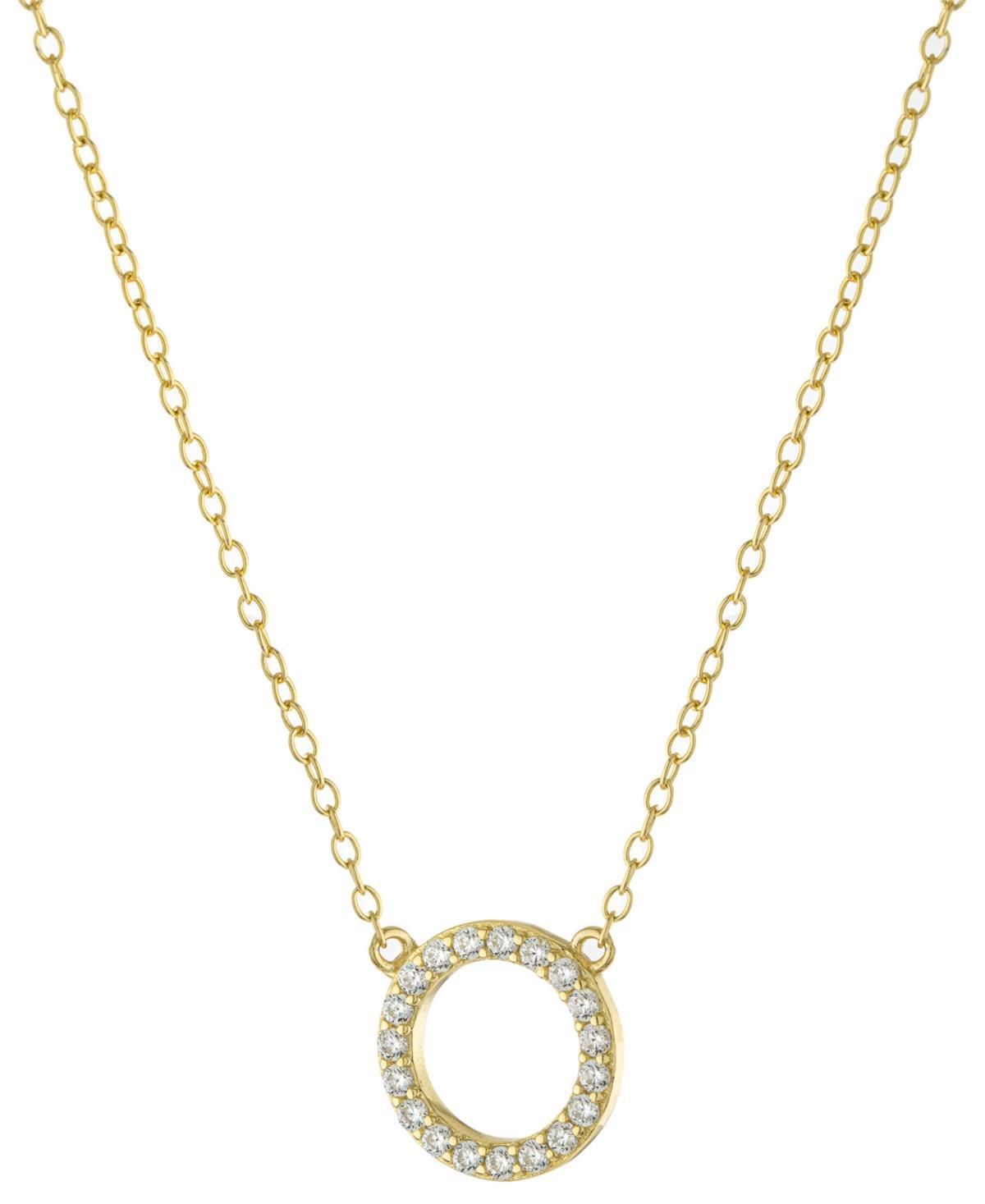 Giani Bernini Cubic Zirconia Circle Pendant Necklace, 16 + 2 extender, Created for Macys Product Image