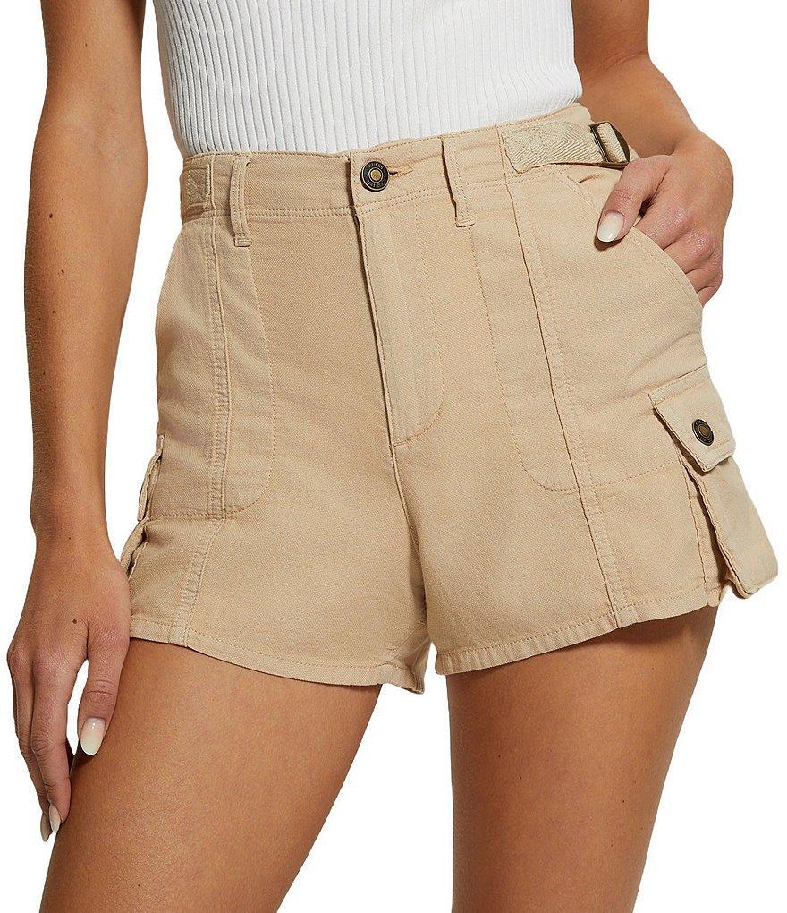 Guess Amara High Rise Woven Cargo Shorts product image