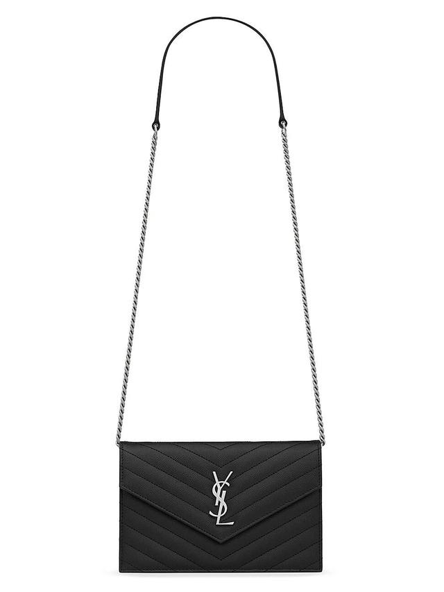 Saint Laurent Cassandre Envelope Chain Wallet in Lambskin Product Image