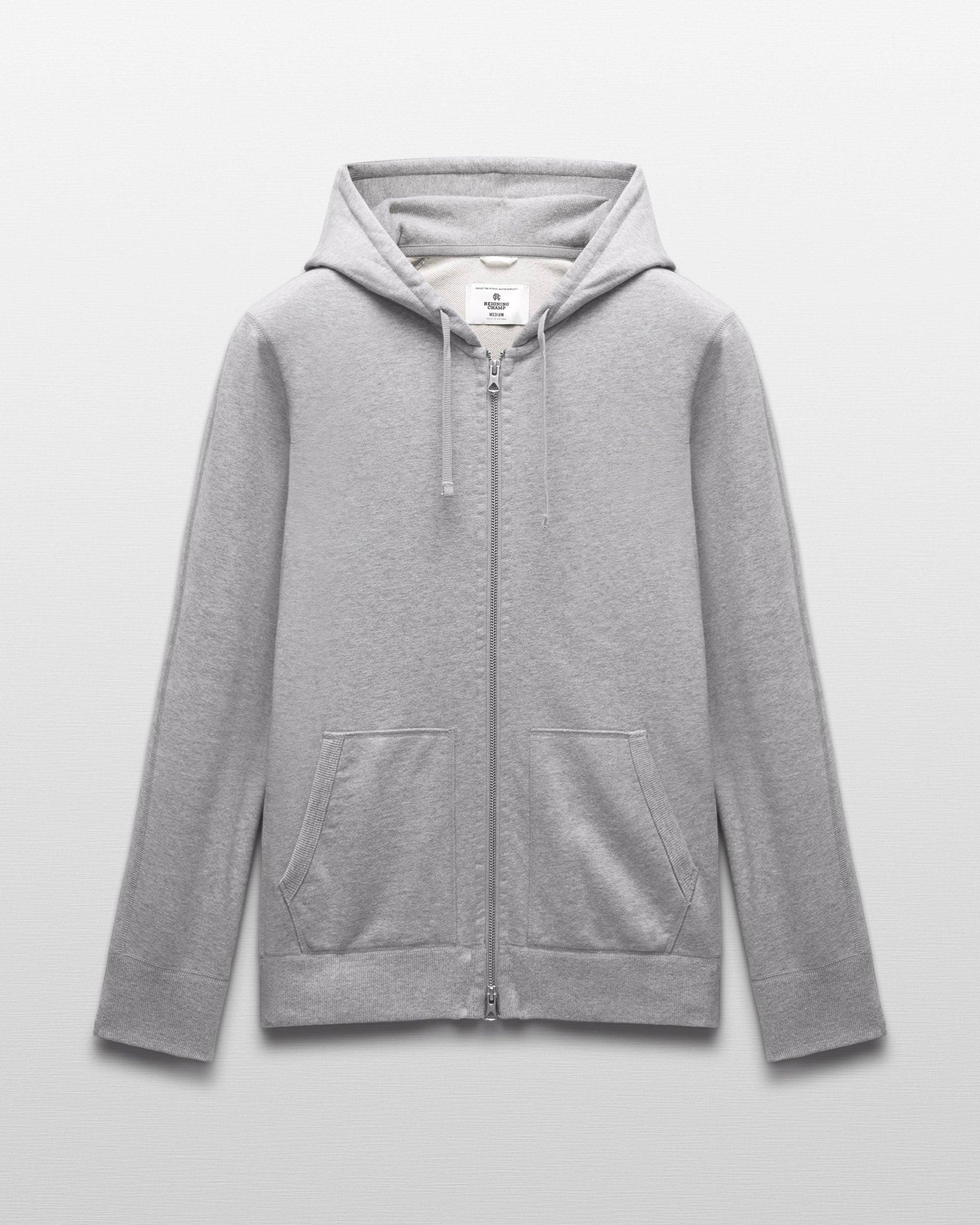 Midweight Terry Slim Zip Hoodie Male Product Image