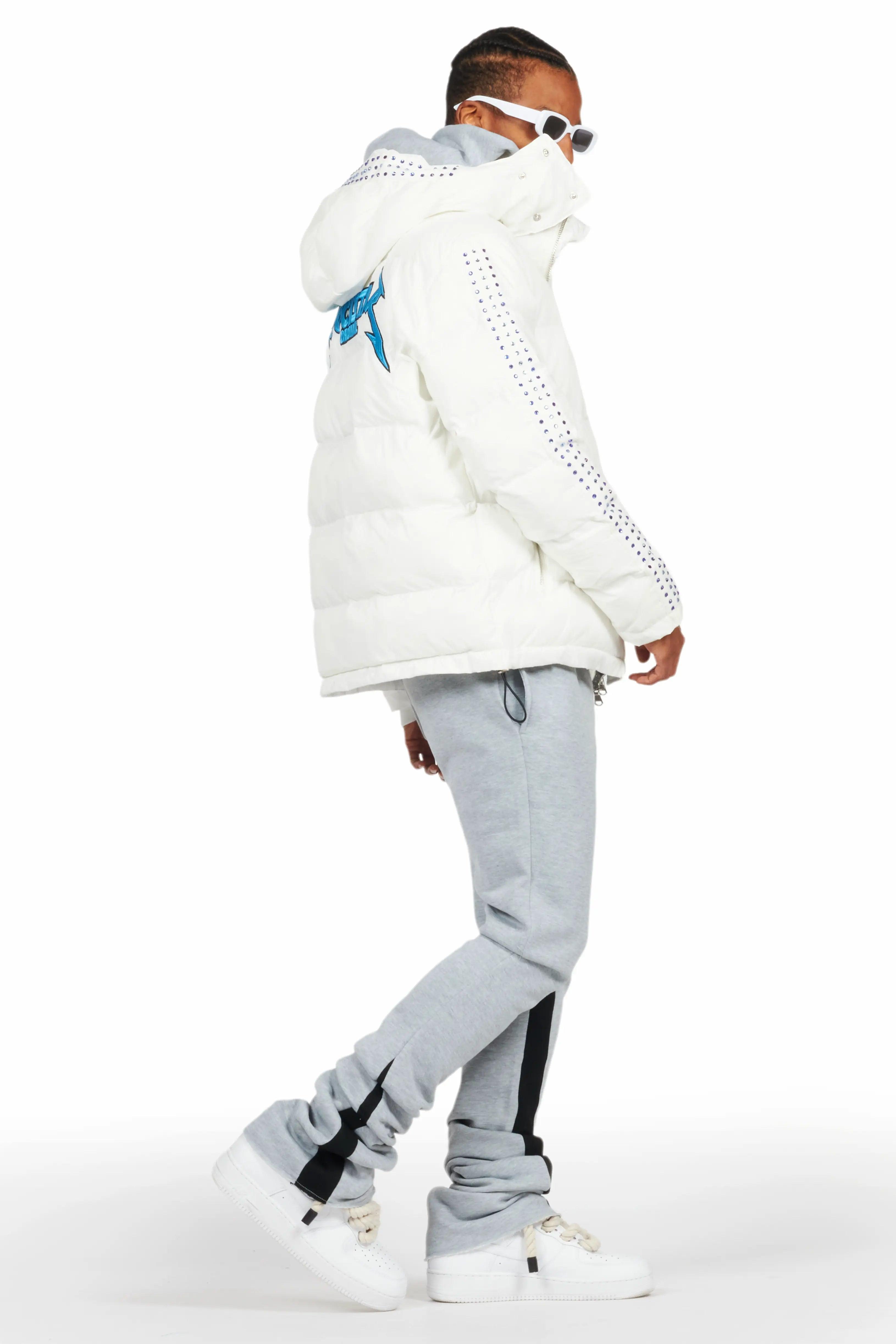 Brink White Heavy Puffer Jacket Male Product Image