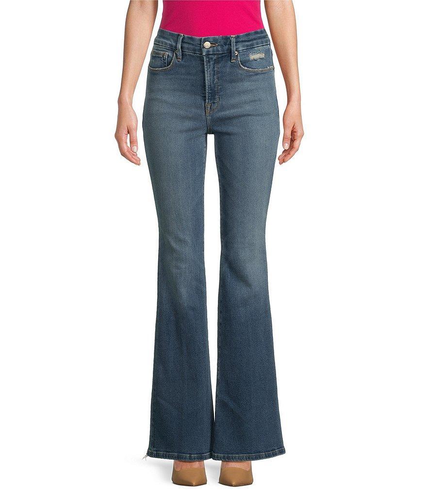 Good American Good Legs Flare Mid Rise Jeans product image