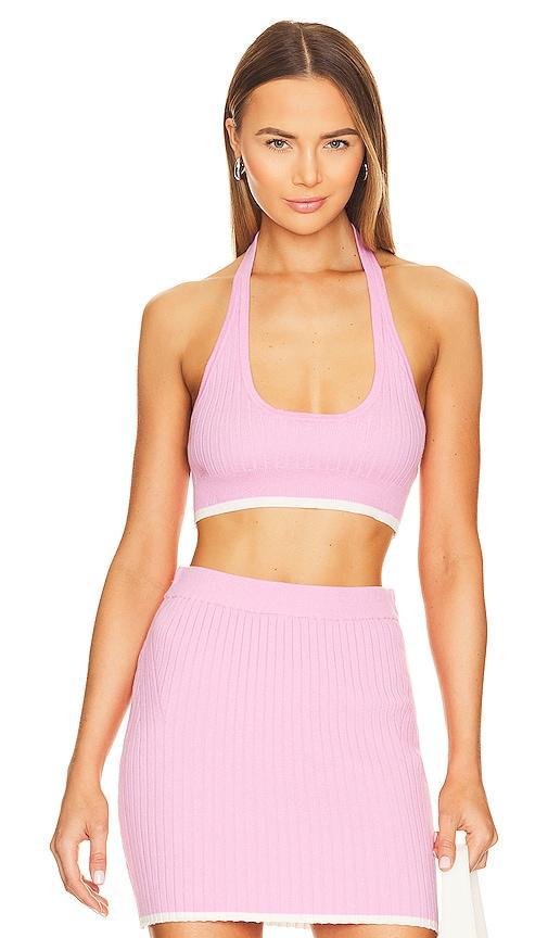 Halter Rib Knit Crop Top product image