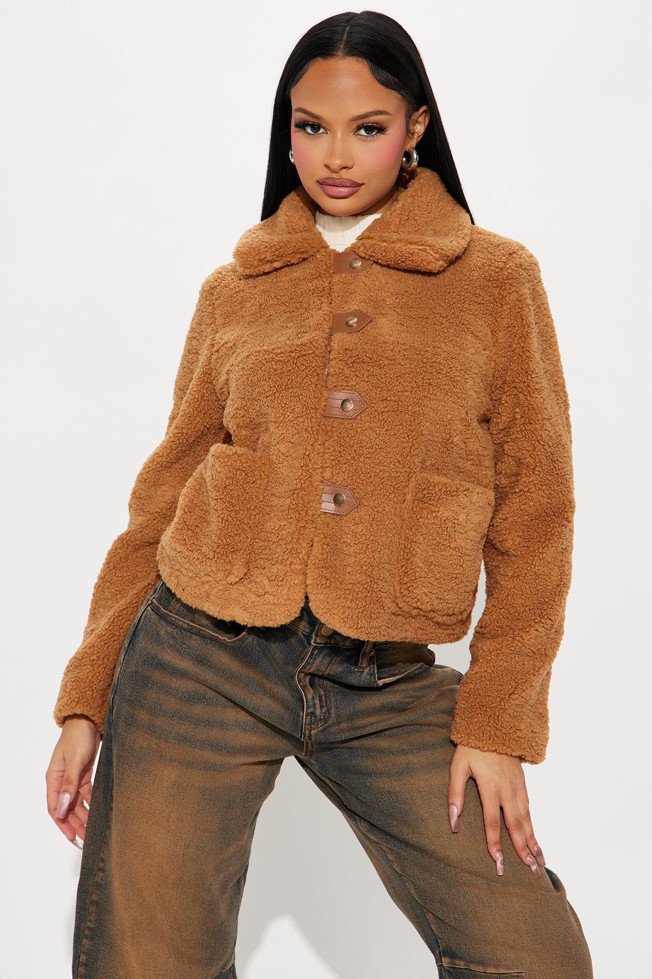 Michelle Sherpa Coat - Mocha Product Image