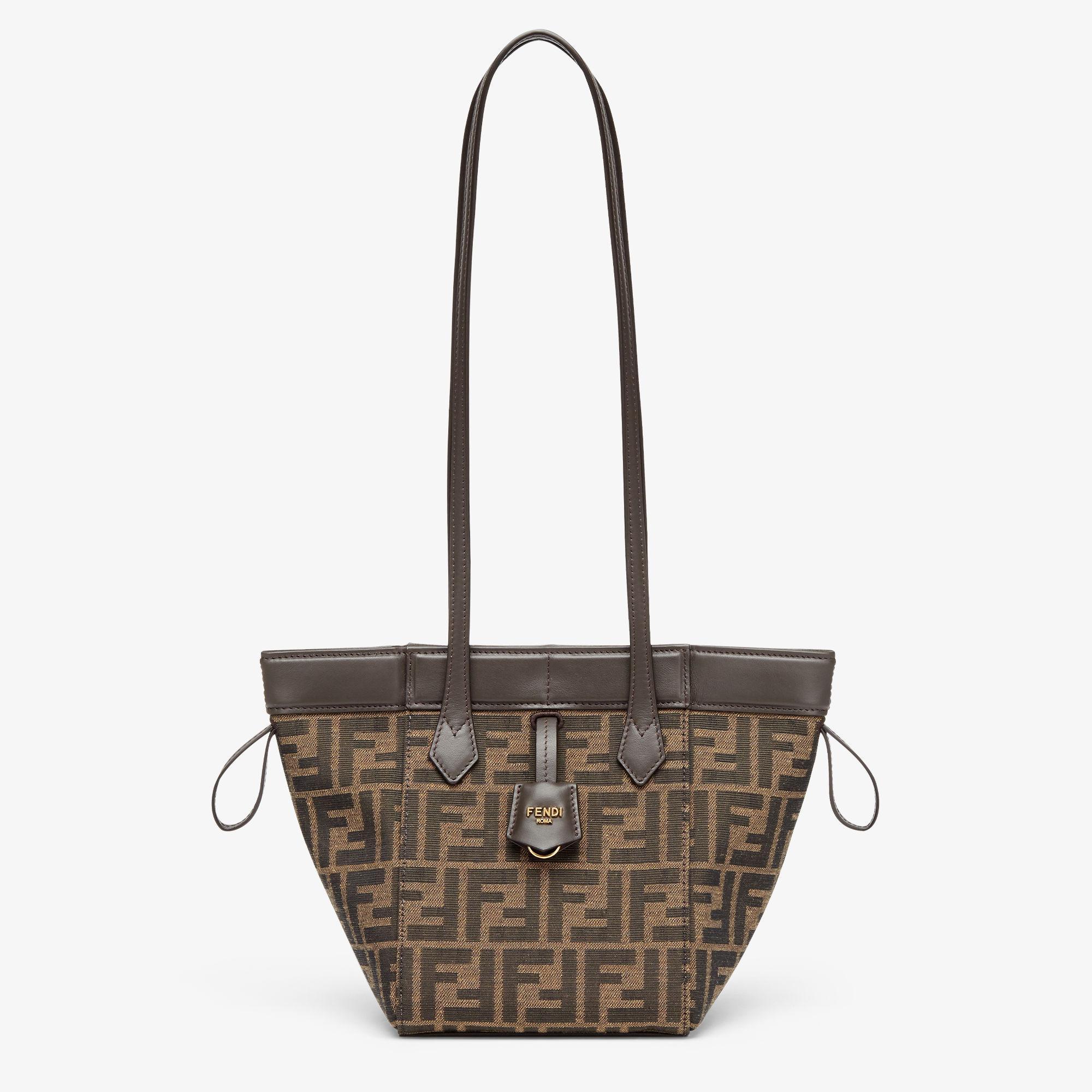 Fendi Origami MiniBrown FF jacquard fabric mini bag that can be transformed Product Image