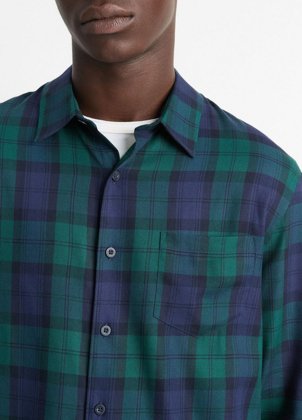 Castaic Plaid Cotton-Blend Shirt Product Image