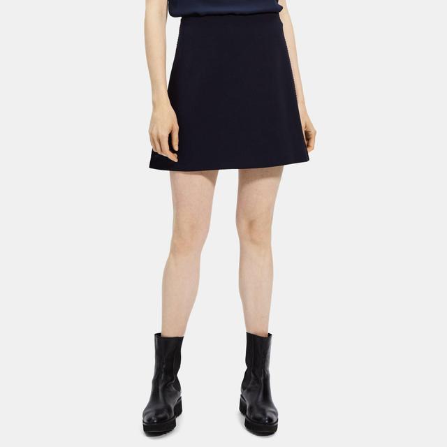 Crepe Mini Skirt | Theory Outlet Product Image