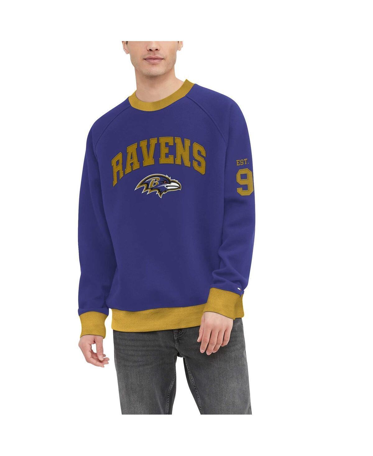 Mens Tommy Hilfiger Purple Baltimore Ravens Reese Raglan Tri-Blend Pullover Sweatshirt Product Image