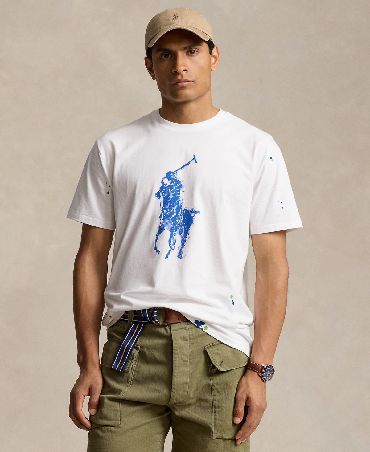 Mens Splatter Logo Cotton T-Shirt Product Image