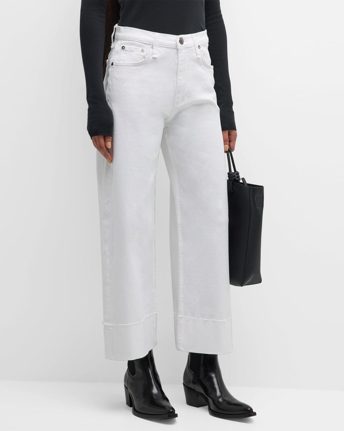 Womens Andi High-Rise Wide-Leg Cropped Jeans Product Image