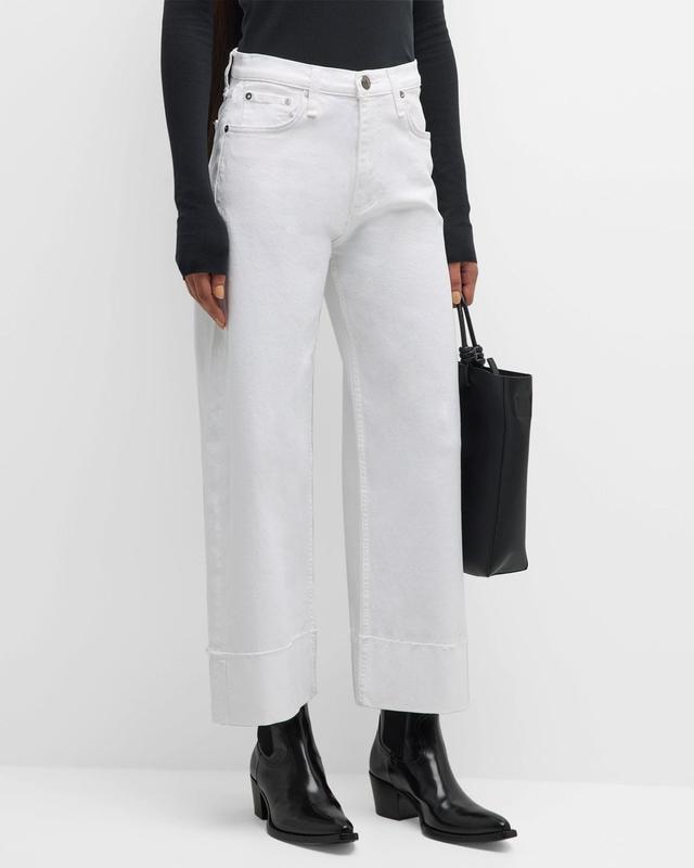 Andi Wide-Leg Cuffed Jeans Product Image