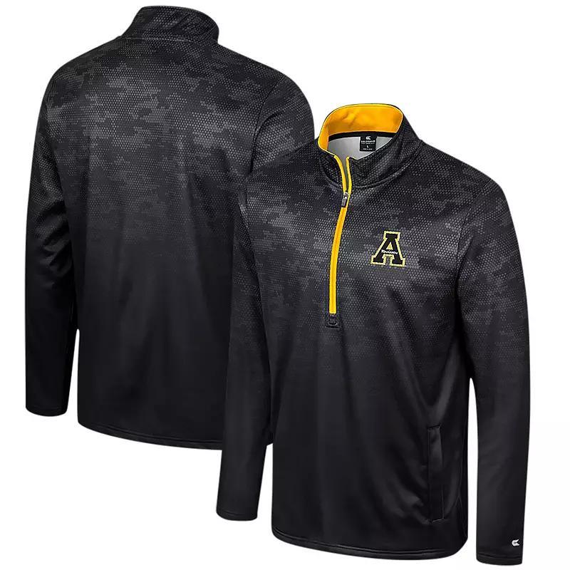 Mens Colosseum Black Appalachian State Mountaineers The Machine Half-Zip Jacket Product Image