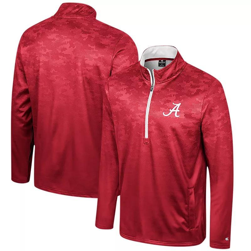 Mens Colosseum Maroon Virginia Tech Hokies The Machine Half-Zip Jacket Product Image