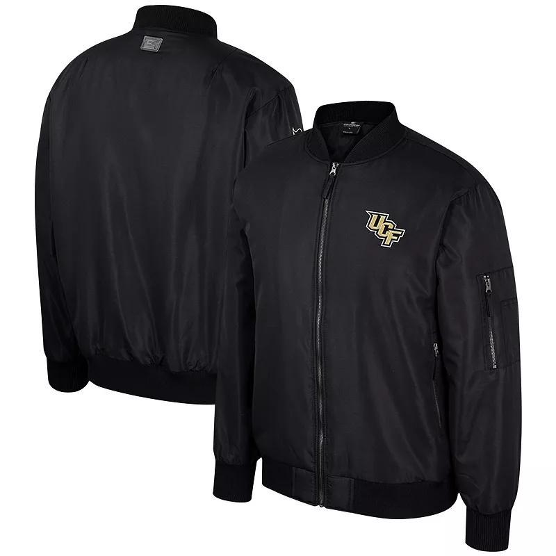 Mens Colosseum Black Clemson Tigers Full-Zip Bomber Jacket Product Image