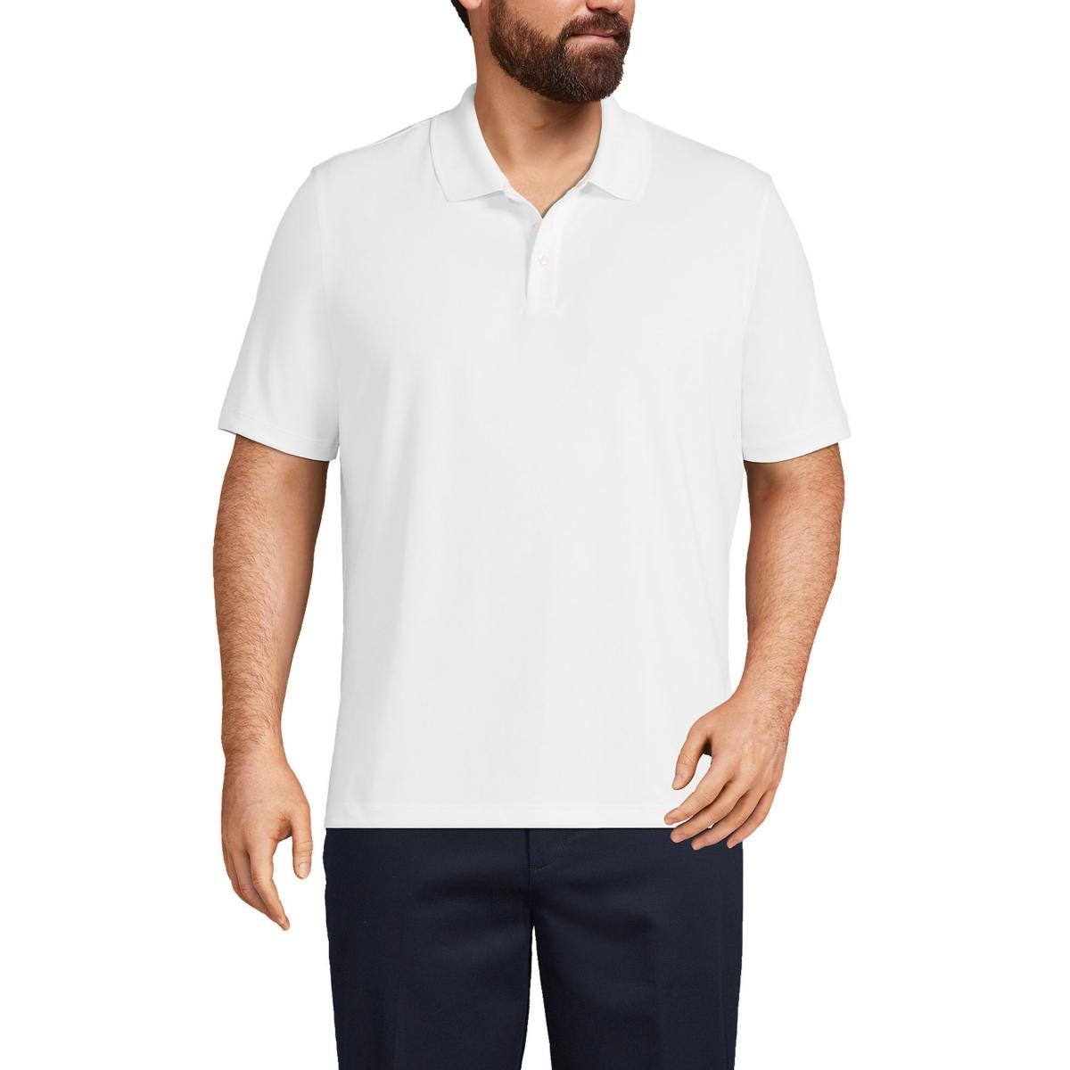 Lands End Mens Short Sleeve Solid Active Polo Shirt Product Image